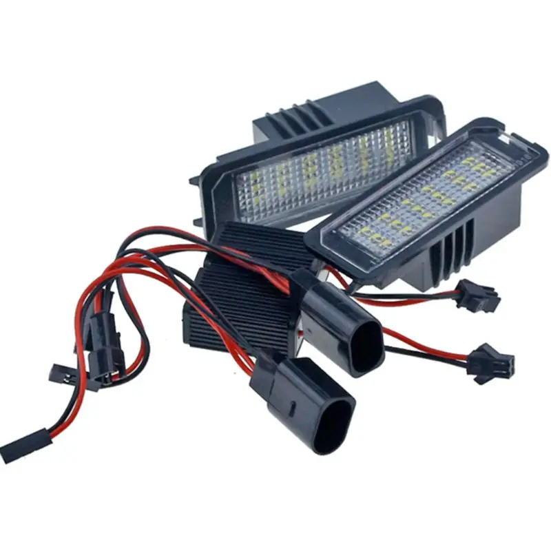 

2x18SMD Error free LED License Number Plate Light lamps For VW Golf MK4 MK5 MK6 Passat Polo CC Eos SciroccoLicense Number Plate