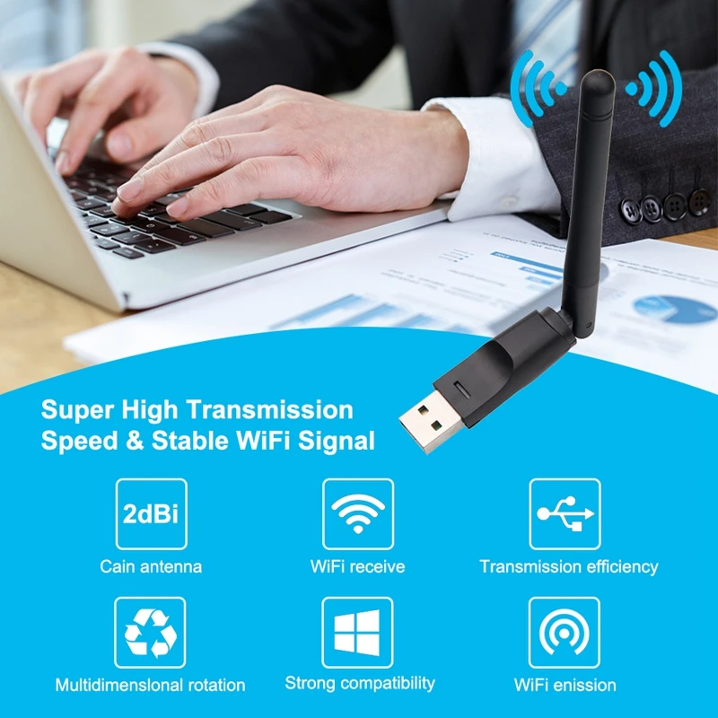 Cioswi Бесплатный драйвер беспроводной USB Wifi адаптер Lan ключ доступа для локальной сети антенна адаптер Интернет сетевая карта для Windows/OS/Vista