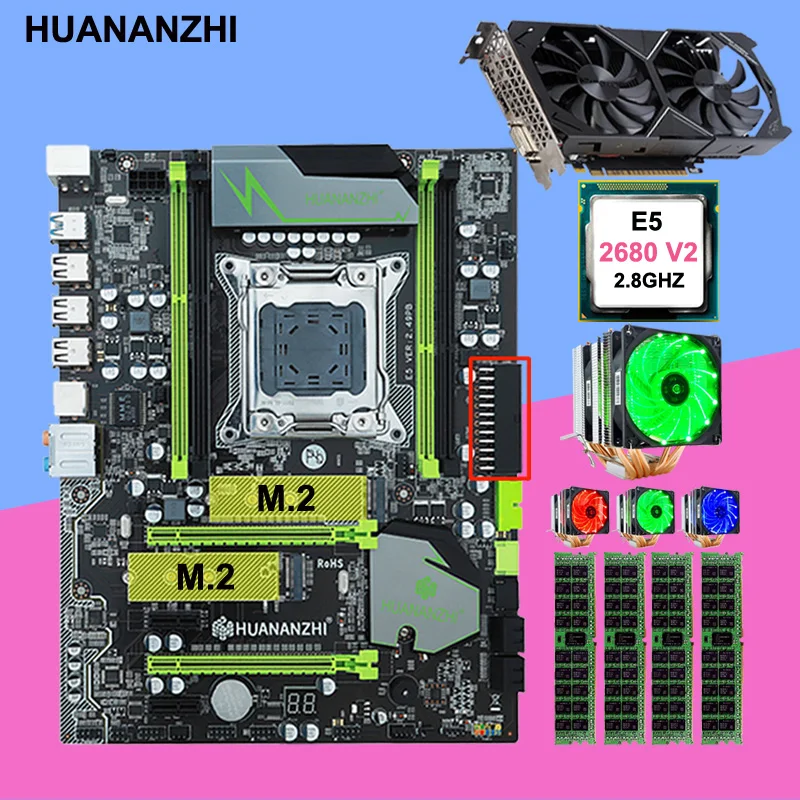 Скидка материнская плата с двумя M.2 слот HUANANZHI X79 Pro Материнская плата с Процессор Xeon E5 2680 V2 Оперативная память 32G видео карты GTX1050Ti 4G Скидка материнская плата с двумя M.2 слот HUANANZHI X79 Pro Материнская плата с Процессор Xeon E5 2680 V2 Оперативная память 32G видео карты GTX1050Ti 4G