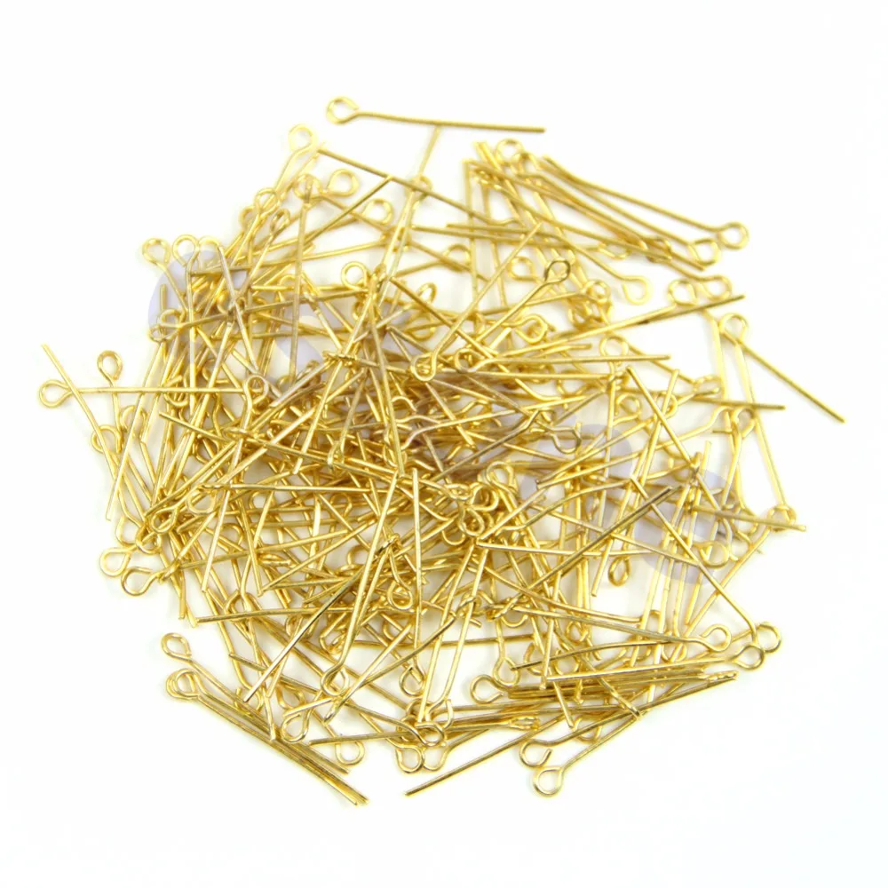 

220Pcs/Bag 24mm Plated Eye Pin Headpins & Needles Jewellery Findings Craft New