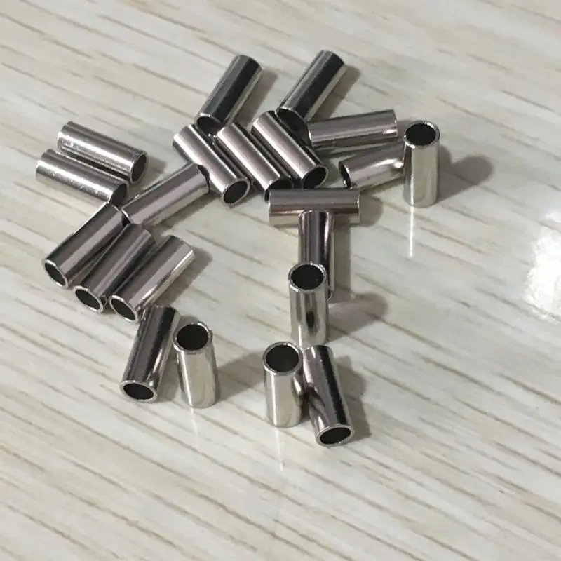100pcs Fishing Line Aluminum Crimp Sleeve Copper Tube Sea Fishing Accessories