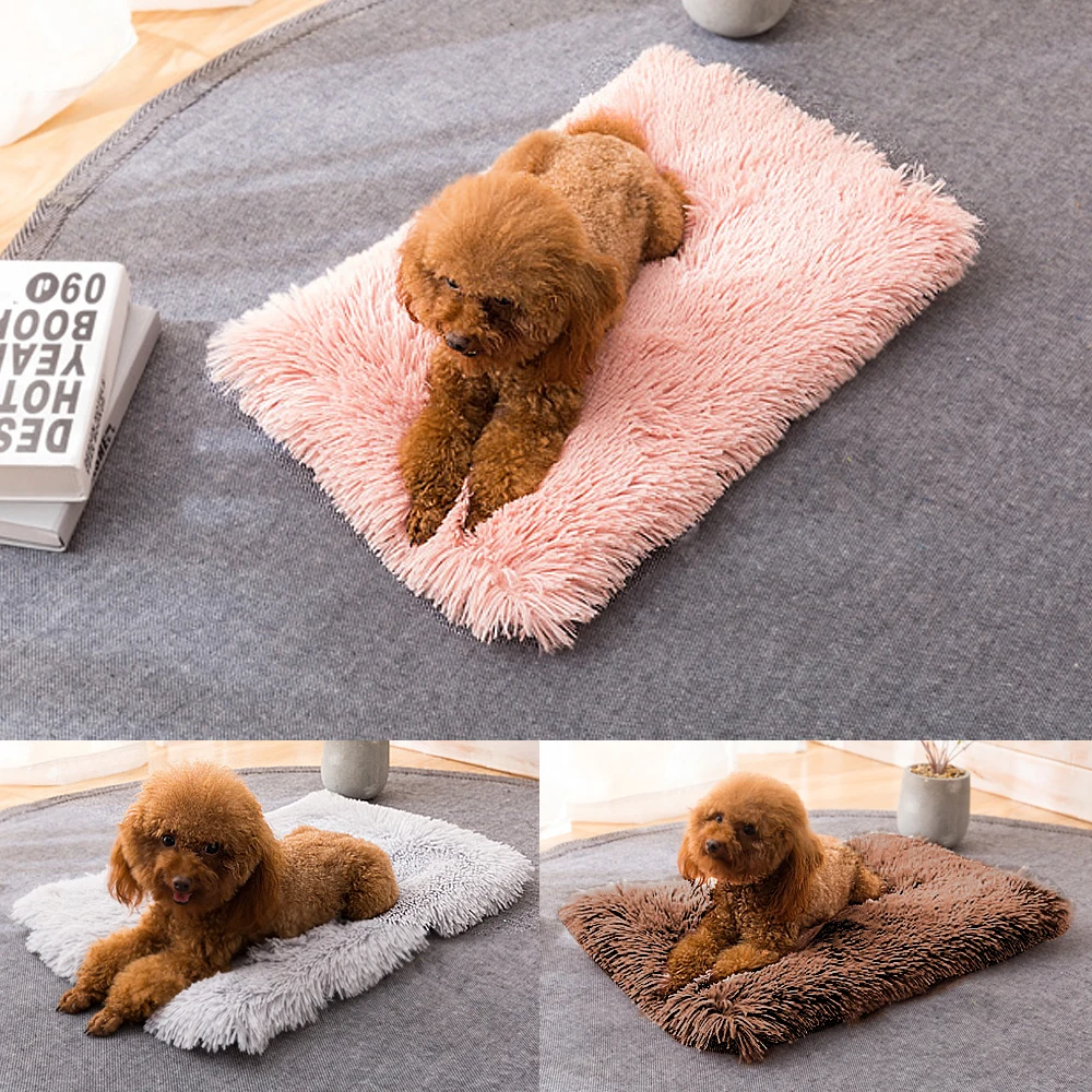 Winter Dog Bed Mat Soft Fleece Pet Cushion House Warm Puppy Cat Sleeping Bed Blanket For Small Large Dogs Cats Kennel Cama Perro