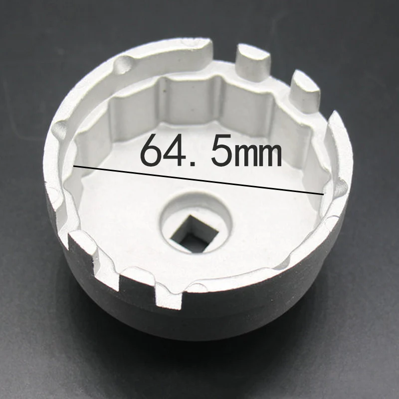 

Silver 14 Flutes Oil Filter Socket Housing Remover Tool Wrench Kit for Toyota