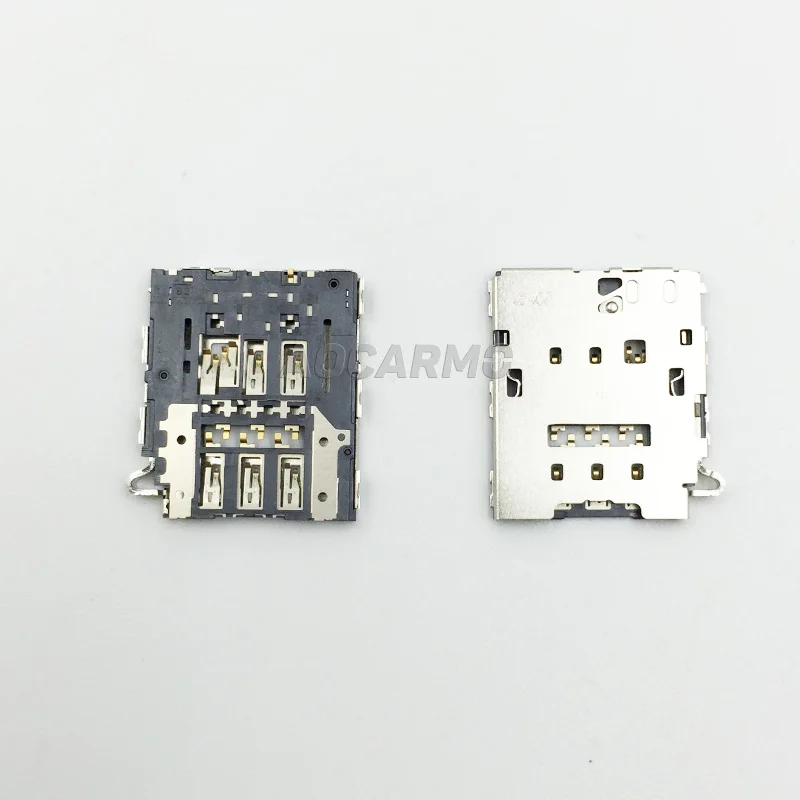 Aocarmo 교체 SIM 리더 카드 홀더 보드 커넥터 삼성 갤럭시 S6 가장자리 G925 SM-G925F S6 G920i/F