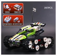 lepins technics RC Tracked Racer building block remote/radio control car model lepins compatible legod lele 42065 assemblage toy