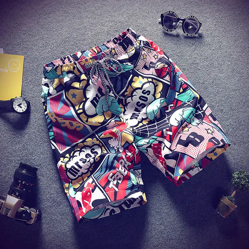 2019 Summer Casual Shorts Men Trousers Male Camouflage Fashion Flowers Print Straight Short Beach Mens Short free shipping 2019 Summer Casual Shorts Men Trousers Male Camouflage Fashion Flowers Print Straight Short Beach Mens Short free shipping