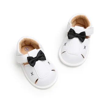 

2019 New hot spring Autunmn cute bow PU leather Baby Girls Boys moccasins soft sole multi-color first walker shoes