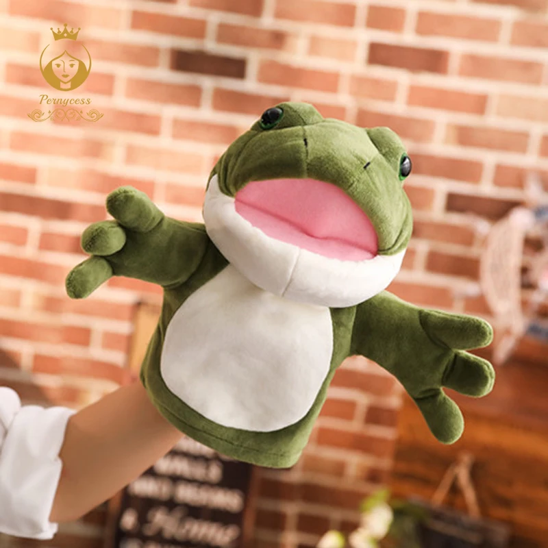 

1PCS 30cm cartoon green frog, shark, crocodile plush stuffed toy , kid toy, parent-child interactive game puppet, birthday gift