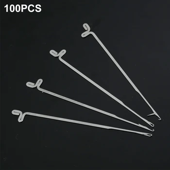

100Pcs Manual Pins Crochet Hook Wear Beads Stainless Steel DIY Silver Tool Portable Three-way Small Practical Buddha
