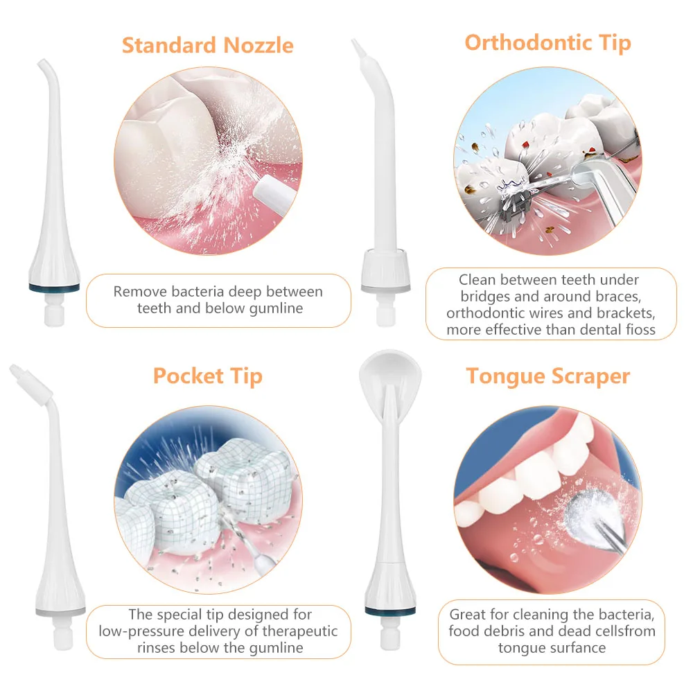  Oral Irrigator rechargeable water flosser teeth clean portable dental water jet inductive charging 