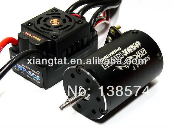 

HOBBYWING EZRUN 3656 3400KV RC Brushless Motor & WP SC8 120A ESC + Program Card