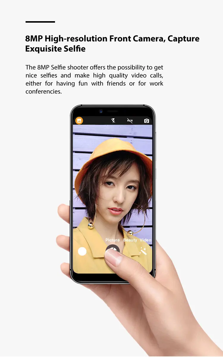 UMIDIGI UMI A3 2GB RAM 16GB ROM MTK6739 1.5GHz Quad Core 5.5 Inch HD+ Full Screen Dual Camera Android 8.1 4G LTE Smartphone