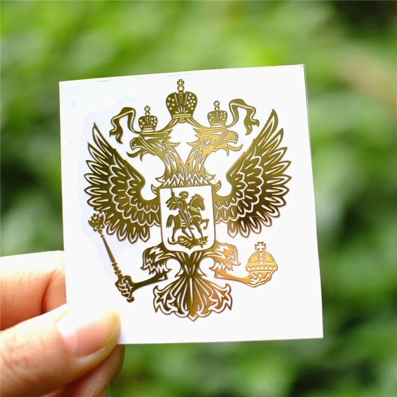 

Coat of Arms of Russia Nickel Car Stickers for opel astra peugeot 307 bmw e46 kia cerato nissan teana seat ibiza accessories