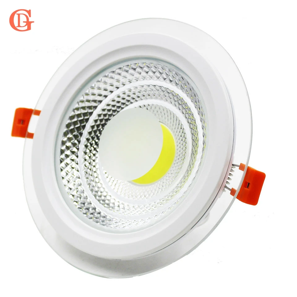 

GD 10pcs COB LED Downlight Dimmable 5W 7W 10W 12W 15W Round Spot LED Panel Light AC85-265V Recessed LED COB Spot Light W/ Driver