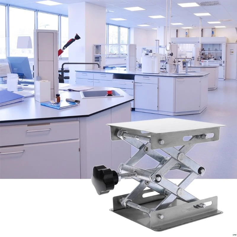 

Laboratory Lifting Platform Stand Rack Scissor Jack Bench Lifter Table Lab 100x100mm Stainless Steel For Scientific Experiment