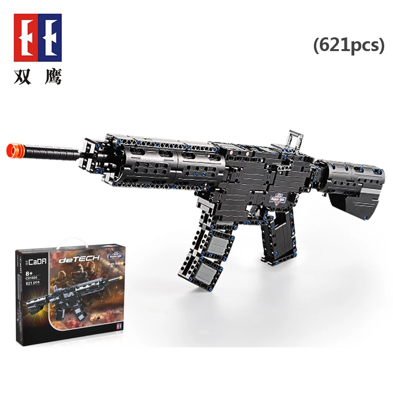 Игрушечный строительный блок M4A1 621 шт. пневматические пистолеты для страйкбола и