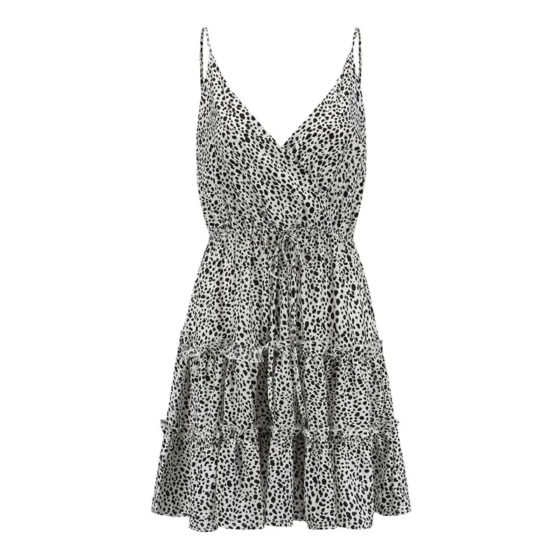 v neck print A-Line dress17