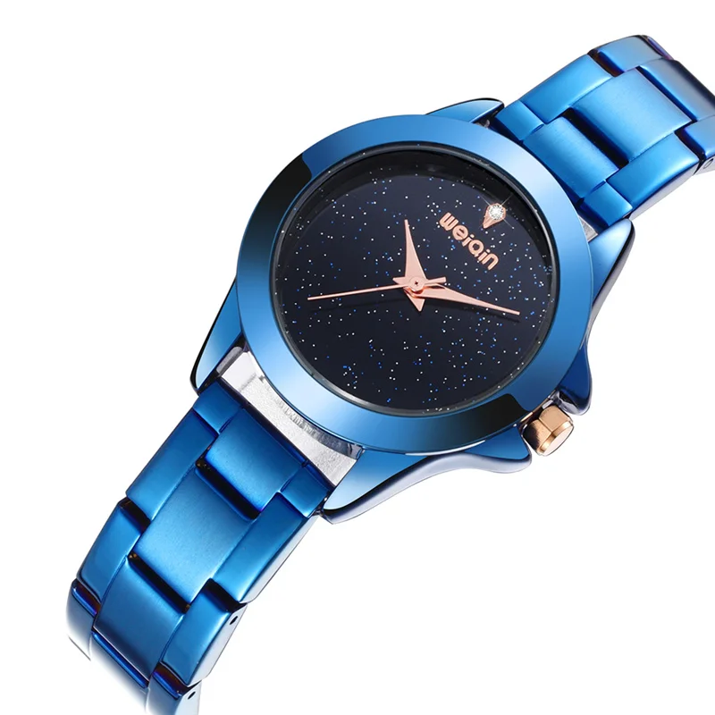 

WEIQIN Starry Universe Rhinestone Watches Women Top Brand Luxury Steel Waterproof Watch Ladies Quartz Wristwatch reloj mujer