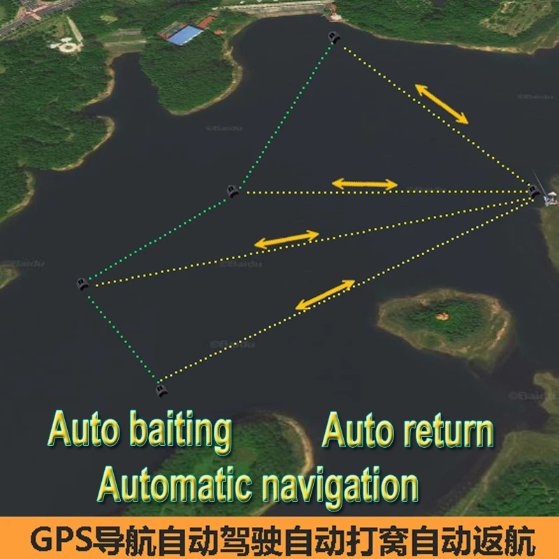 Автоматическая навигация GPS лодка наживка с гидролокатором рыболокатор