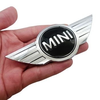 

1pcs metal 115*50mm car Front Grille Grill Bonnet Emblem Sticker For Mini Cooper CABRIO WORKS S Front head cover Rear head box