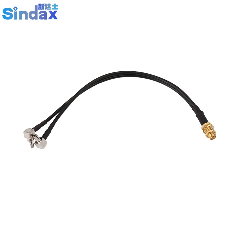 Разъем Sindax SMA Мама Y тип 2 X TS9 папа фоторазъем кабеля RG174 6 дюймов 1F2M 20 см|cable splitter|sma