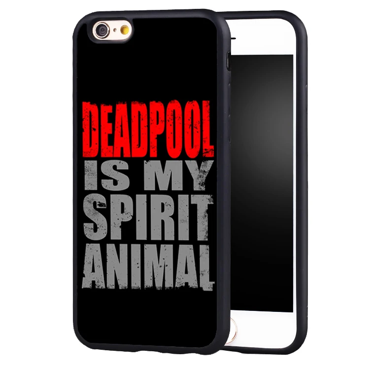 Deadpool spirit animal Soft Silicone Full Protective case Cover For iPhone X 8 7 7Plus 6 6S Plus 5 5S 5C SE Back Shell |
