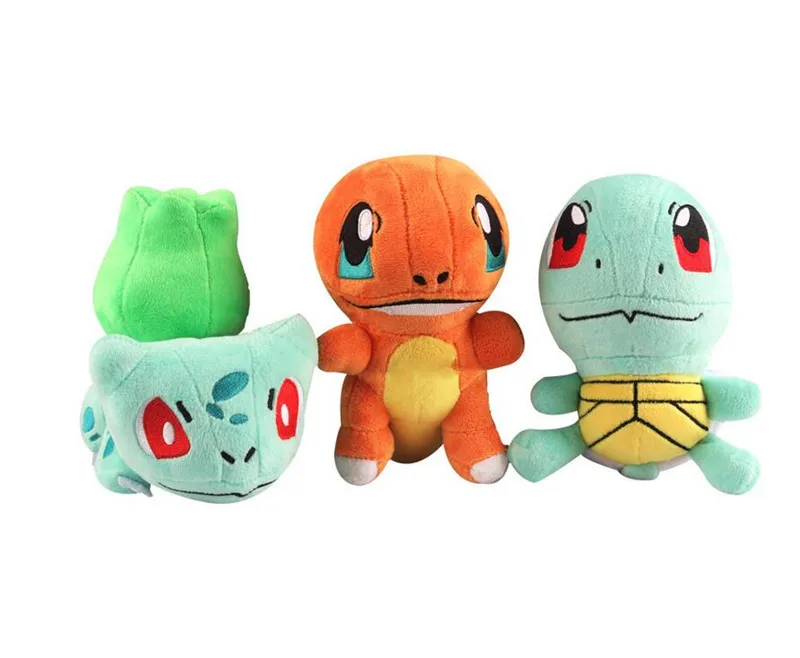 Прямая доставка 6 ''16 см 4 шт./компл. Пикачу Squirtle Charmander Bulbasaur плюш игрушки мягкие игрушки/Животные