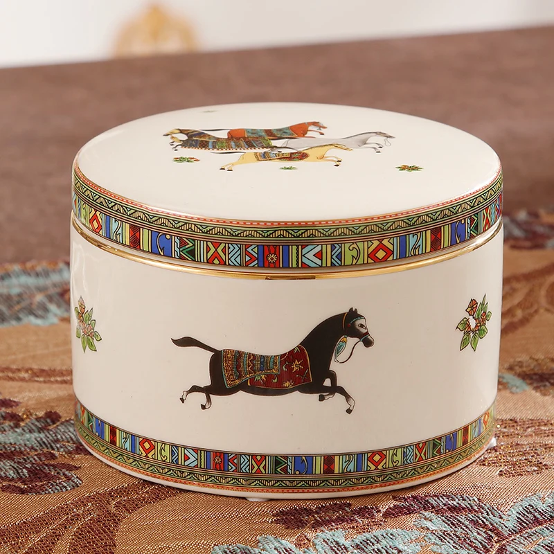 Cotton swab box Ceramic Candy jar Coffee Tea Sugar jars Tea storage