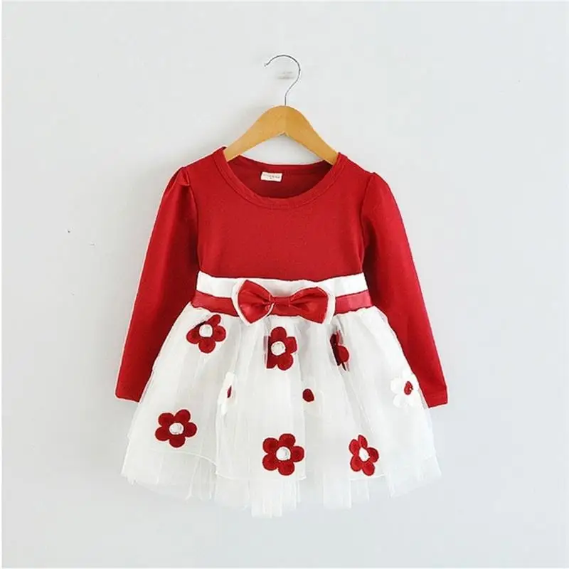 Newborn Baby Girl 1 Year Birthday Dress Petals Tulle Toddler Girl