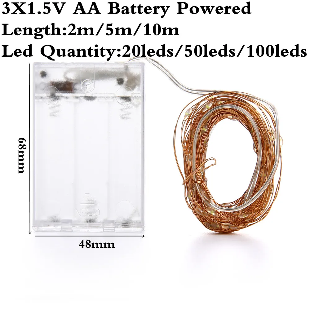 Led String Light 10M 5M 2M Cooper Wire Holiday Light Fairy Light For Christmas Wedding Party Decoration Powered by Battery USB Led String Light 10M 5M 2M Cooper Wire Holiday Light Fairy Light For Christmas Wedding Party Decoration Powered by Battery USB
