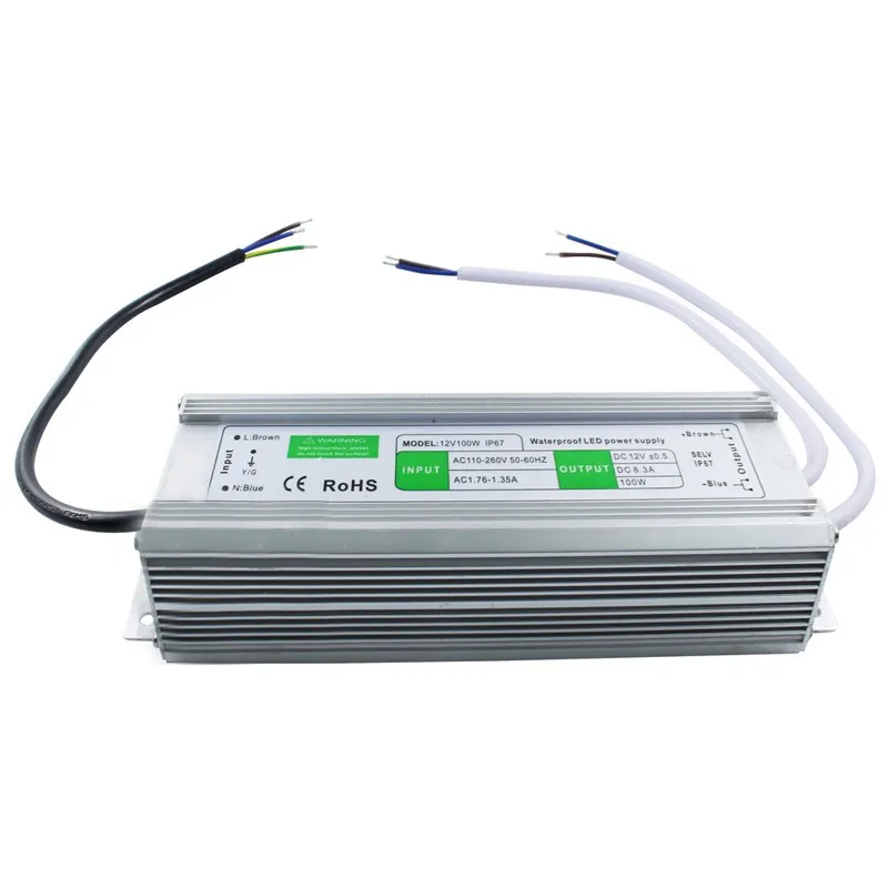 Бесплатная доставка высокое качество источник питания IP67 DC24V 30W 60W 100W 150W 200W 250W для
