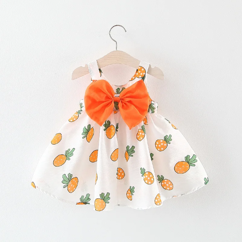 

2019 Summer Girl Cute Radish Bow Dress