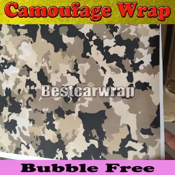 

Sahara Camouflage Stealth Camo Vinyl wrap Air bubble Free Car Wrap Vinyl Bonnet desert Full Wrap Car stickers 1.52x30m/Roll