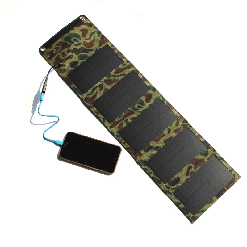 BUHESHUI 10 Вт 5 В портативное складное солнечное зарядное устройство для путешествий, водонепроницаемая Солнечная перезаряжаемая складная сумка зеленого цвета - Цвет: 10W