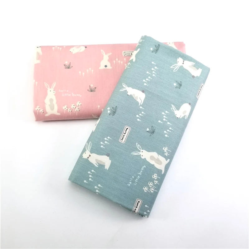 

New Twill Cotton Fabric Rabbit Print Patchwork Suitable For Child DIY Apparel Bed Sheet Material Sewing Home Decoration Fabric