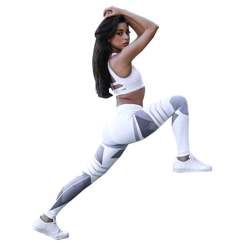 

SALSPOR Women Sport High Waist Leggings High Elastic Printing Fitness Pants Push Up Running Sporting Workout Leggins Female