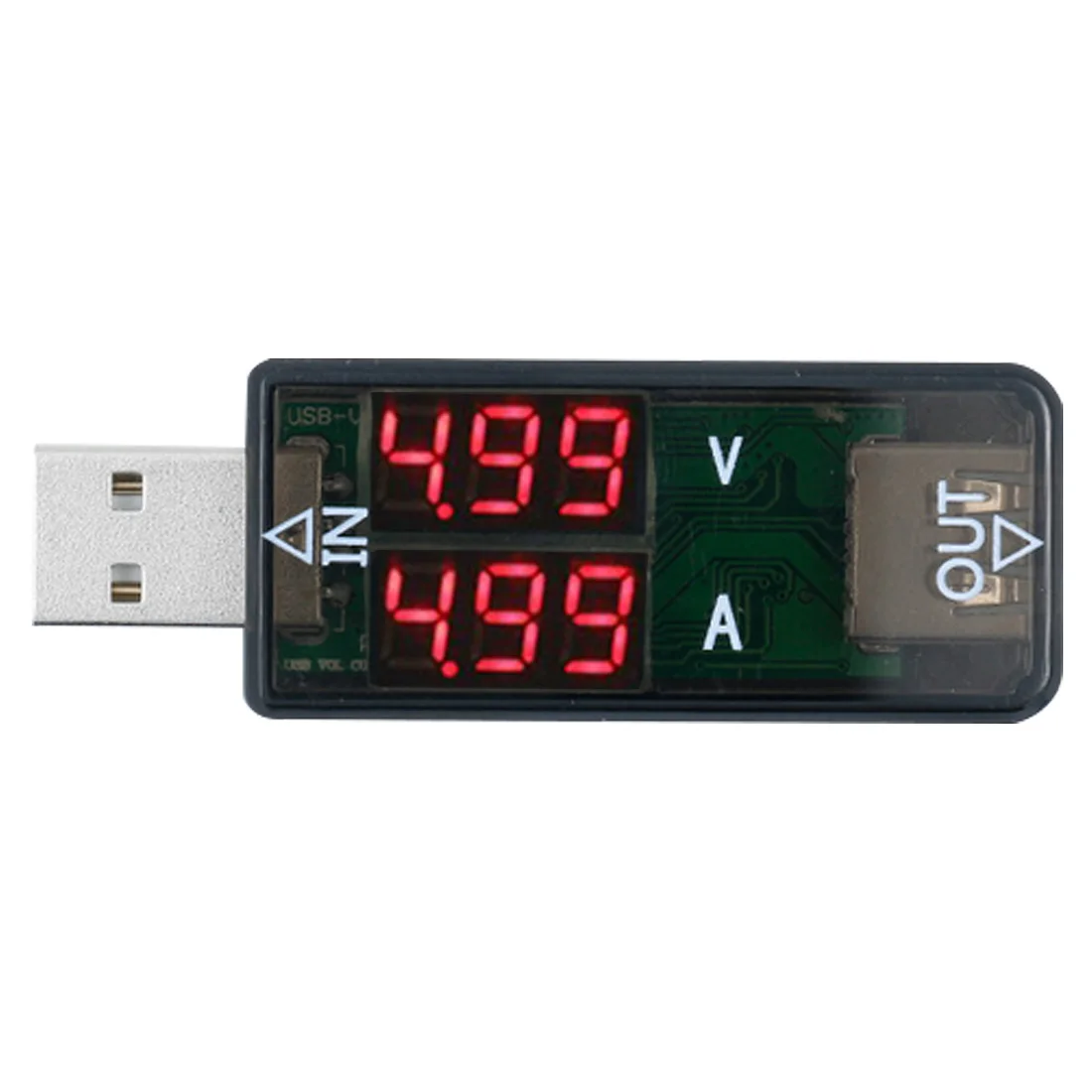 DC3.2-10V 0-3A мини USB зарядное устройство Доктор вольтметр USB Мобильная мощность Зарядка ток тестер напряжения метр Электроника цифровой - Цвет: Black Double Red