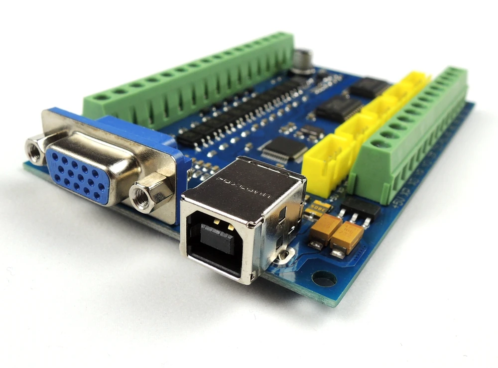MACH3 USB 5 Axis 100 кГц USBCNC Гладкий Степпер контроллер движения карты breakout board+ 1 шт. Высокое качество Промышленный маховик