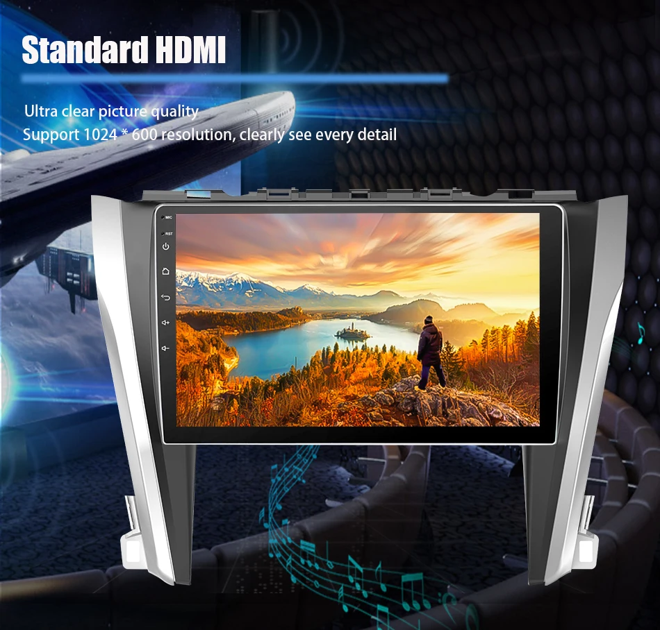 Best Eunavi android 9.0 car dvd gps multimedia player For Toyota Camry50 2012 car dvd navigation radio video audio player 4G+32G PX6 20