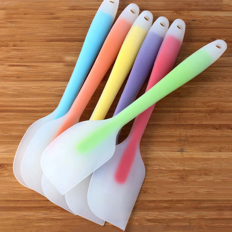 

Not Sticky Silicone Slice Spatulas Cake Flour Mixing Cream Scraper Butter Bread Spatula Kitchen Utensils Baking Tools