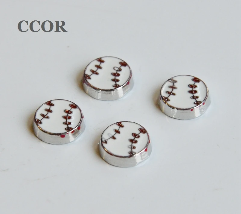 

Hot Selling! 20PCS Baseball floating locket charms, Fit floating charm lockets