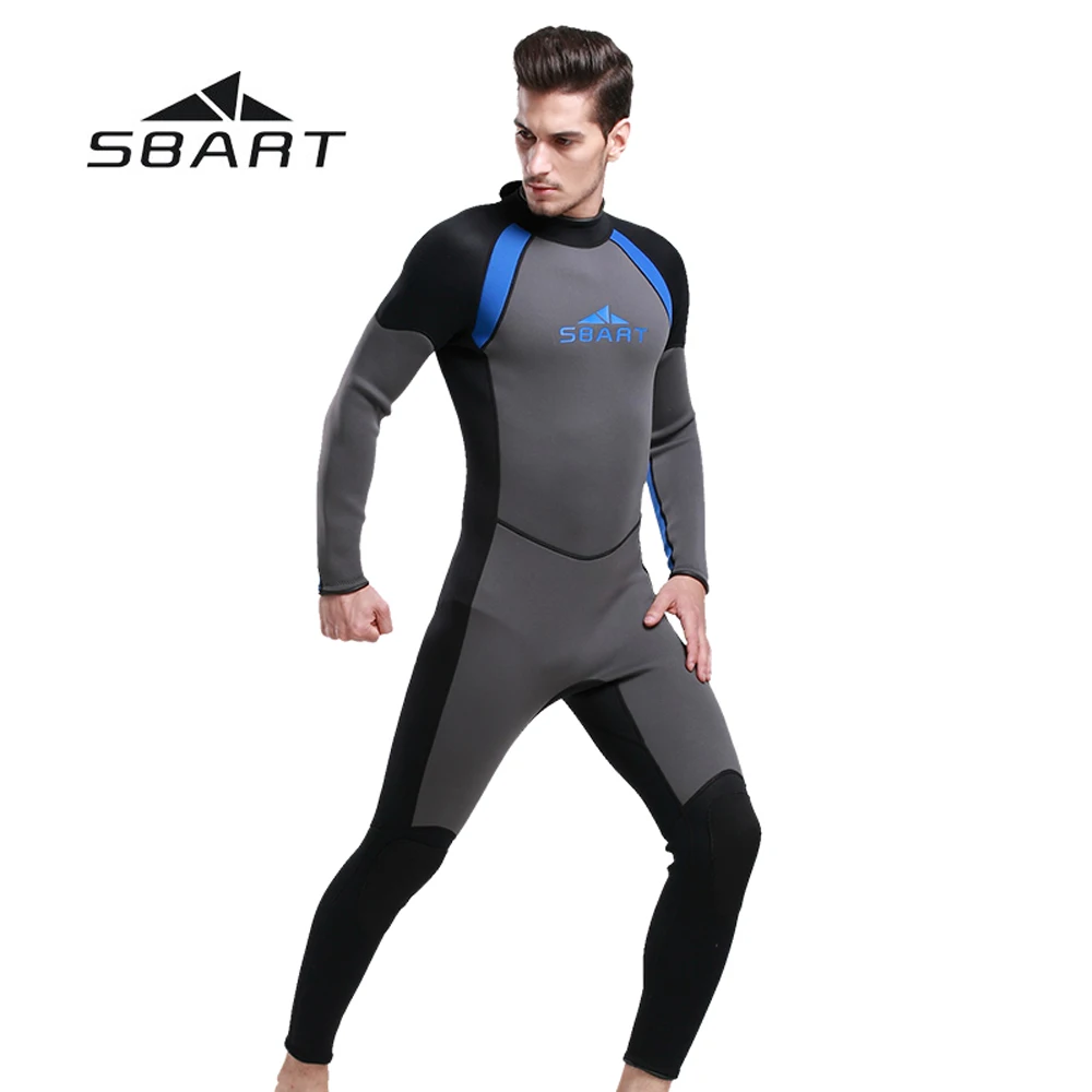NEW SBART Men Wetsuit One Pieces Suit Diving Surfing Snorkeling Swimwear Fishing Spearfishing