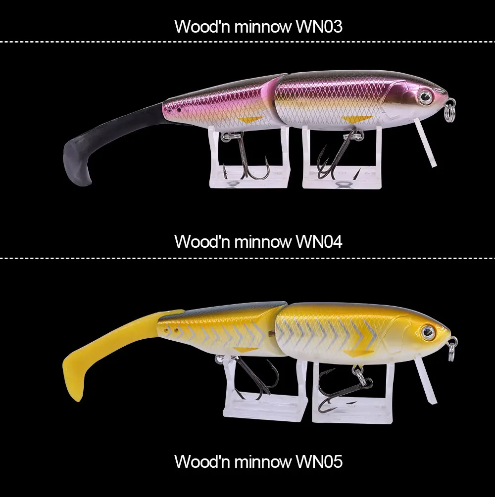 Makebass 9.84in 1.59oz multi-articulado wobbler iscas de