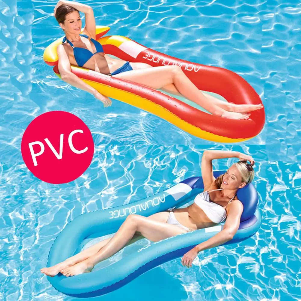 New Water Mesh Hammock Pool Lounger Float Hammock Inflatable Rafts Swimming Pool Air Lightweight Floating Chair Foldable