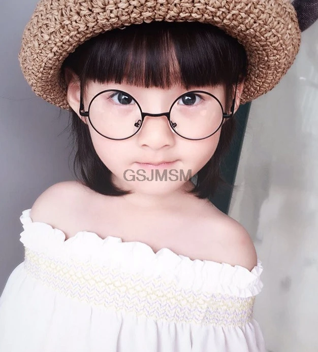 Retro Black Blue Round Kids Sunglasses Brand little girl/boy Baby Child Glasses goggles oculos UV400 Small face free shipping