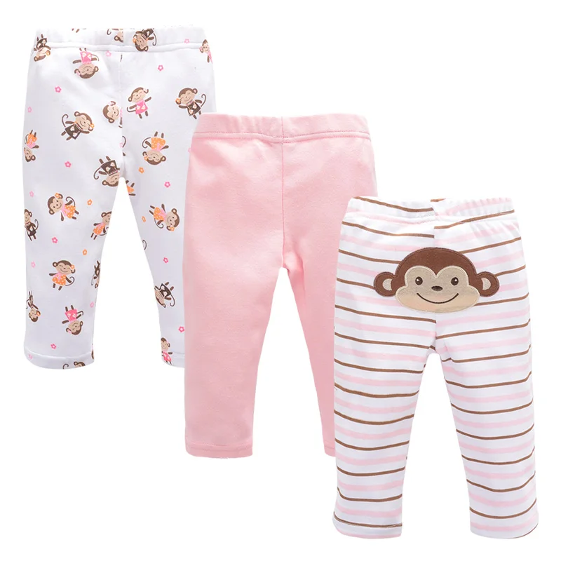 2016 Spring 3 Pieces Baby Pants Cartoon Toddler Girl Leggings Full