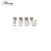 Alisouy 1 шт. Панк круглый бар кольцо-гвоздик для губ пирсинг Лабрет Пирсинг ушной хрящ из нержавеющей стали туннель ювелирные изделия для тела