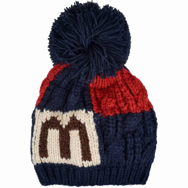 BomHCS Женская мода зима теплая Письмо "M" пятиконечная Круглая Шапка со звездами ручной работы вязаная шапка Кепки
