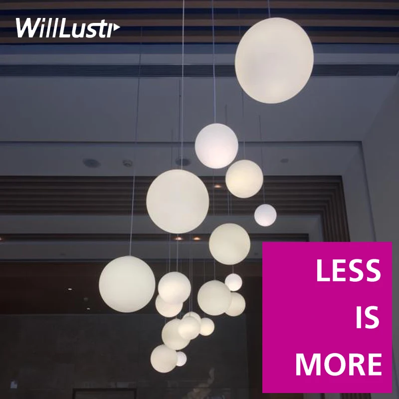  Glass Globe Pendant Lamp Light Hotel Office Restaurant Cafe Bedroom Dinning Room Milk White Ball Ro - 32862233038