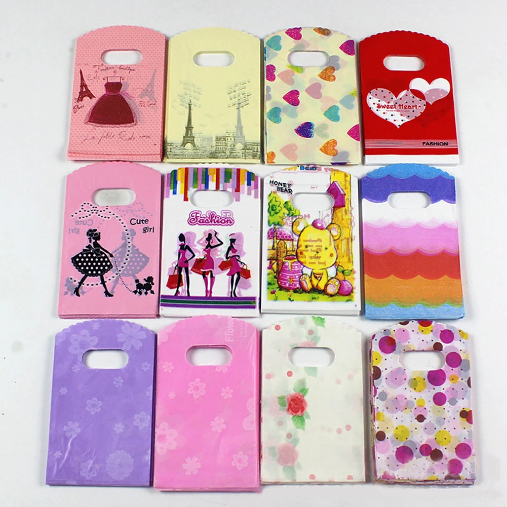 

50pcs Colorful Cute Cellophane Bags Gift Packaging Packing Cookies Candy Cake